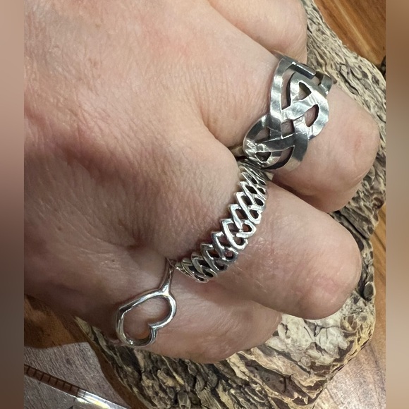 Artisan Celtic Knot Sterling Silver Ring Band Size 7 Woven Basket 925 - Picture 4 of 8